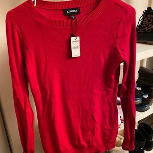 NWT Express red crew neck sweater Size M